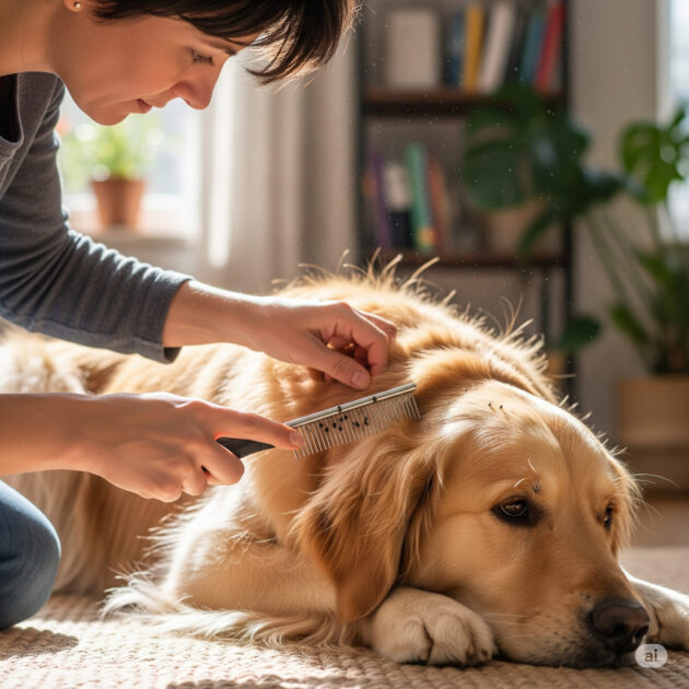 Seu pet está se coçando? Descubra como identificar pulgas e carrapatos.
